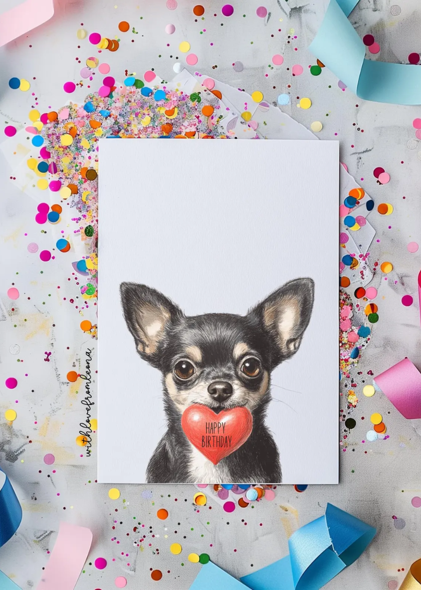 Chihuahua Birthday With Love Card