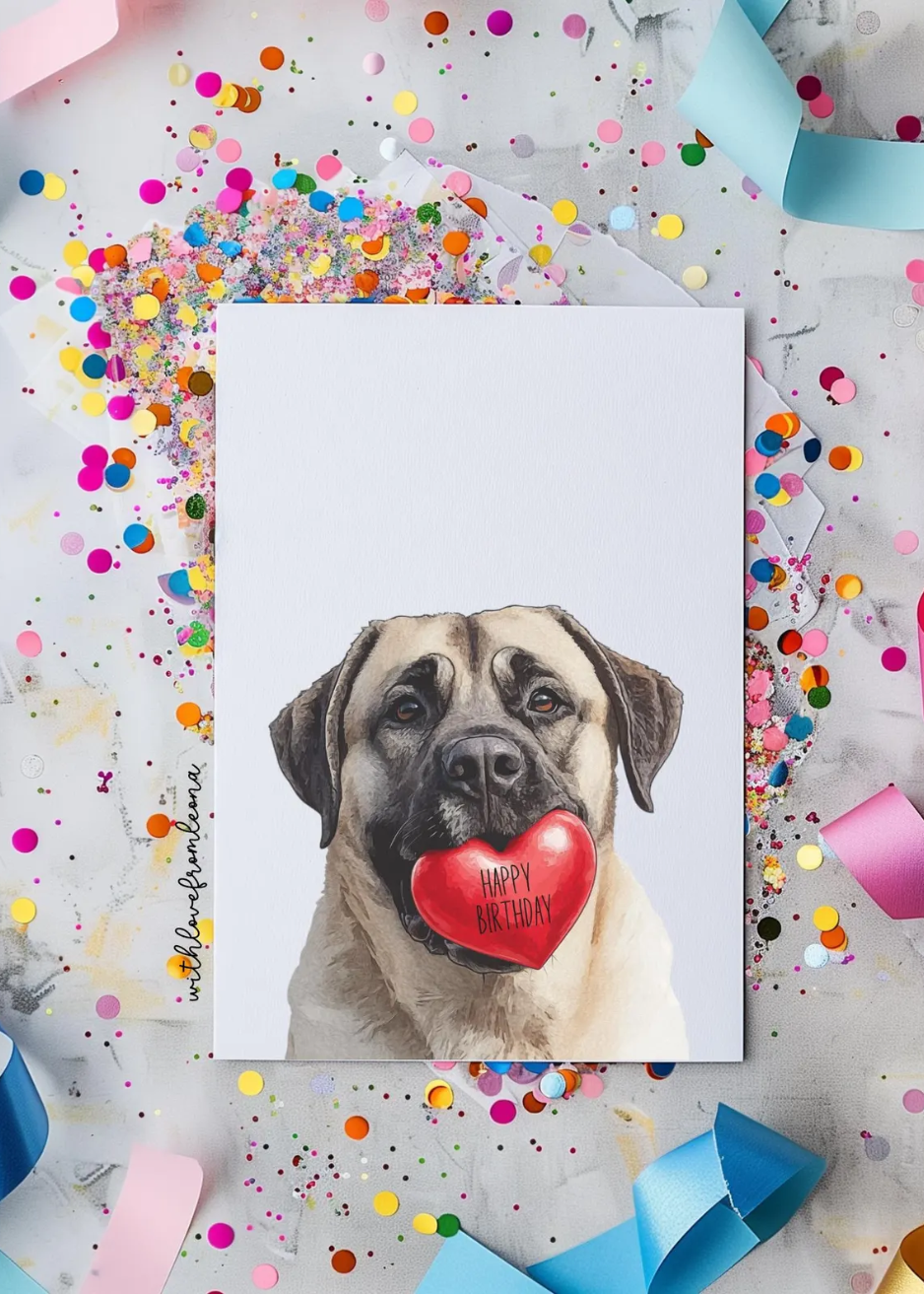 Anatolian Shepherd Birthday With Love Card
