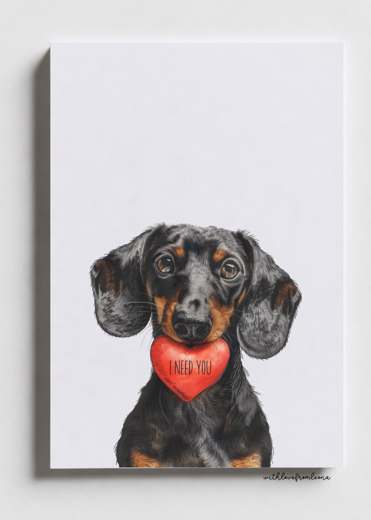 Dachshund With Love Card