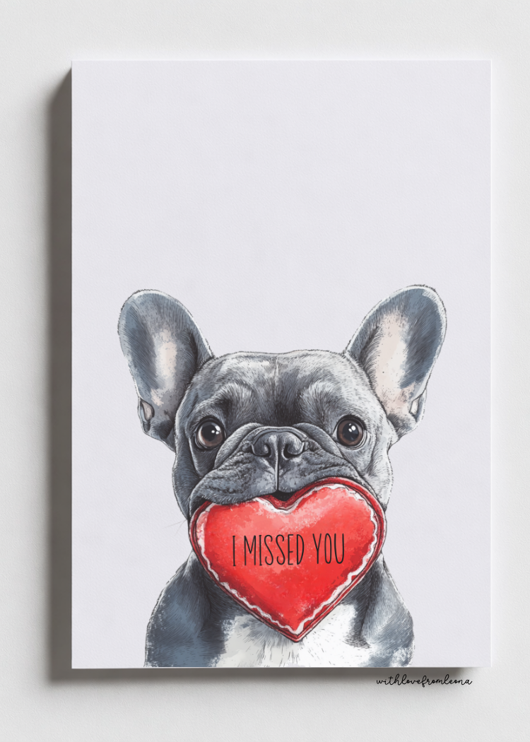 Frenchie With Love Card