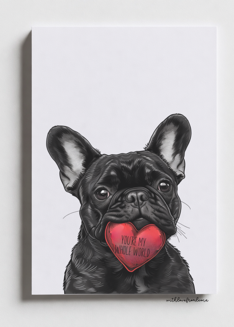 Frenchie With Love Card