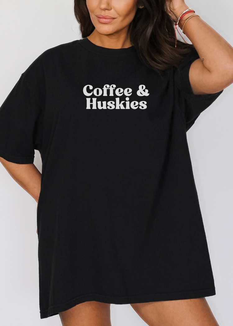 Coffee & Huskies Tee