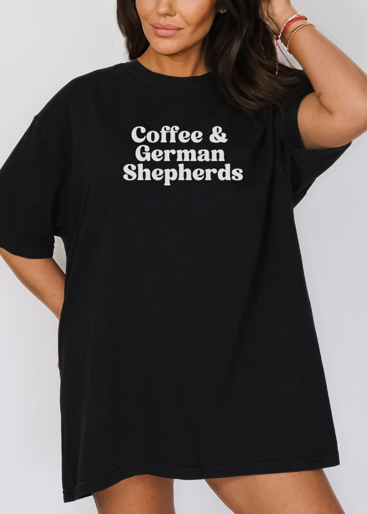 Coffee & German Shepherds Tee