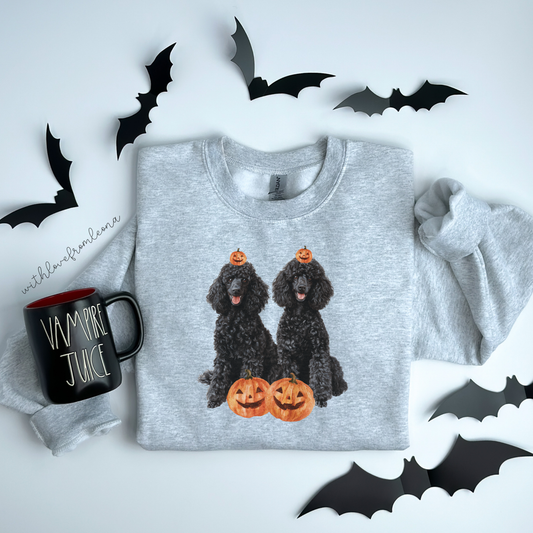 Black Poodle Halloween Sweatshirt