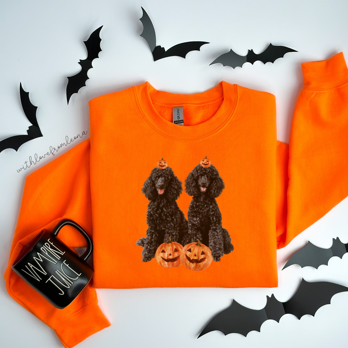 Black Poodle Halloween Sweatshirt