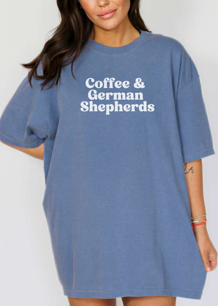 Coffee & German Shepherds Tee