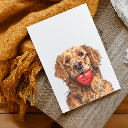Golden Retriever Dog Dad Father’s Day Card