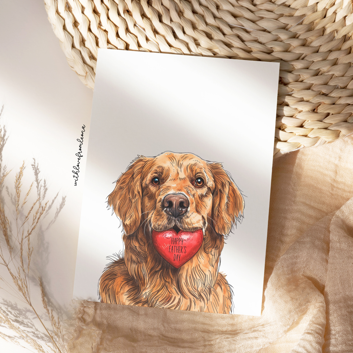 Golden Retriever Dog Dad Father’s Day Card