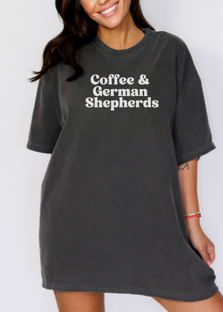 Coffee & German Shepherds Tee