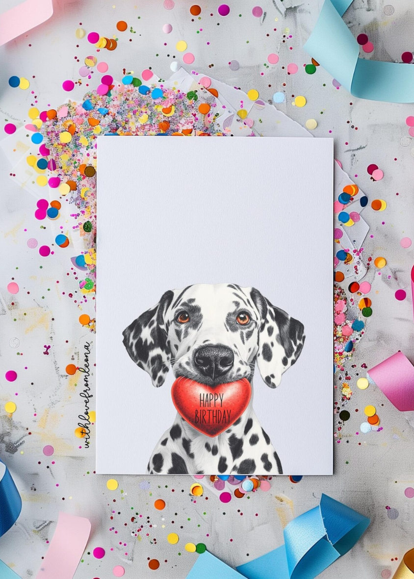 Dalmatian Birthday With Love Card