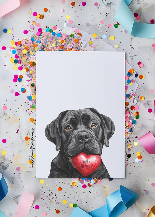 Mastiff Birthday With Love Card