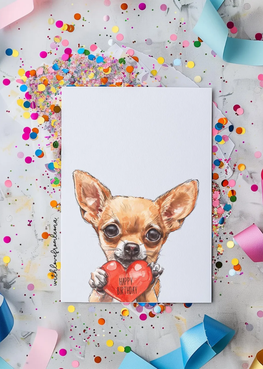 Chihuahua Birthday With Love Card