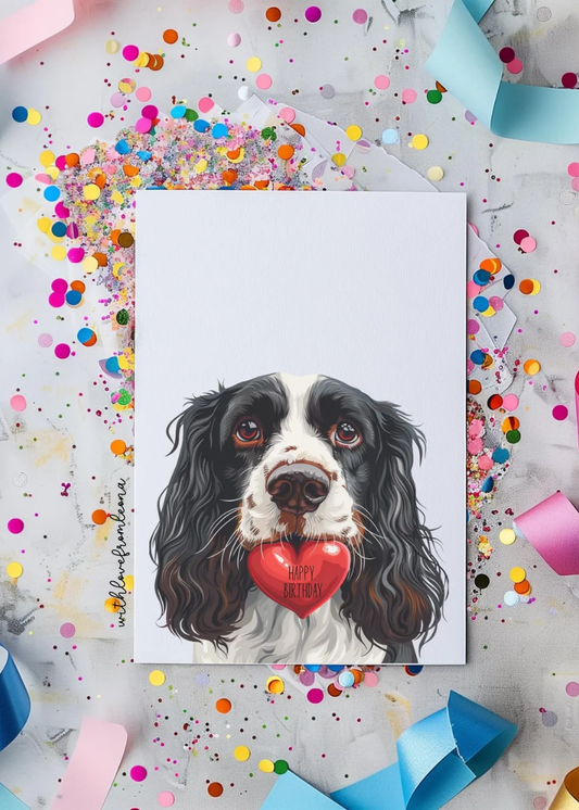 English Springer Spaniel Birthday With Love Card