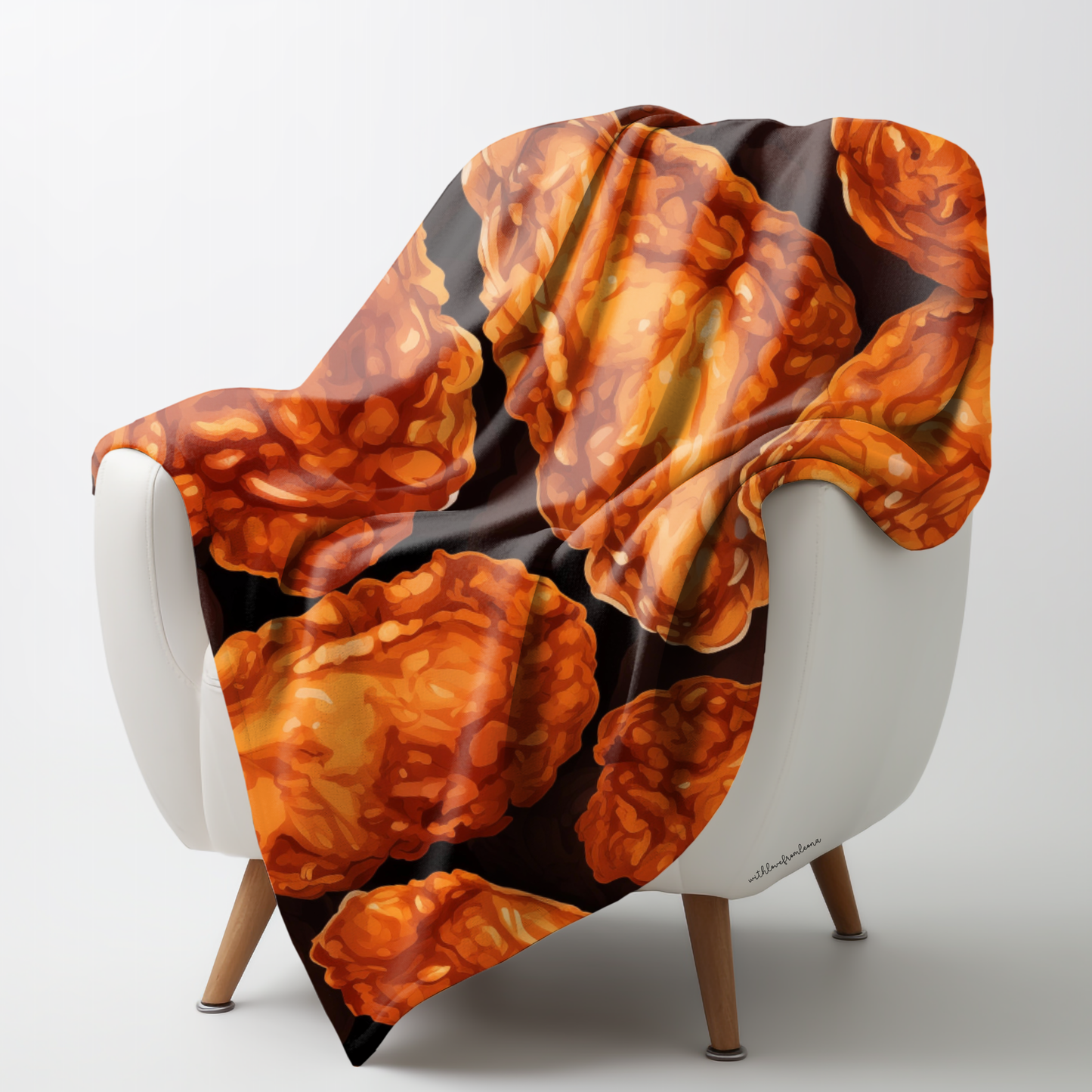Personalized Chicken Wings Blanket | Custom Name Gift for Chicken Wings Lovers