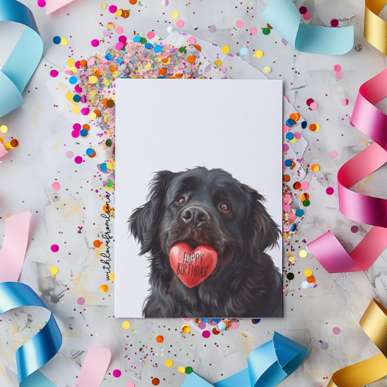 Newfoundland Personalized Birthday Card | Custom Front Text, 5x7 Single