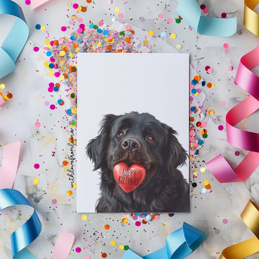 Newfoundland Personalized Birthday Card | Custom Front Text, 5x7 Single