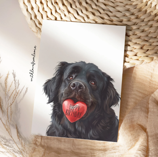 Newfoundland Personalized Birthday Card | Custom Front Text, 5x7 Single