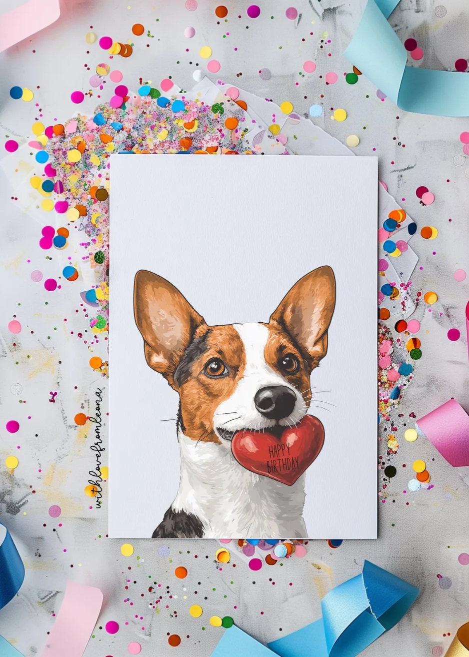 Basenji Birthday With Love Card