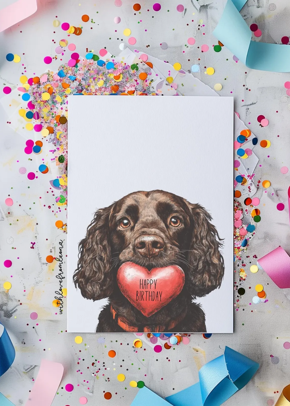 Boykin Spaniel Birthday With Love Card