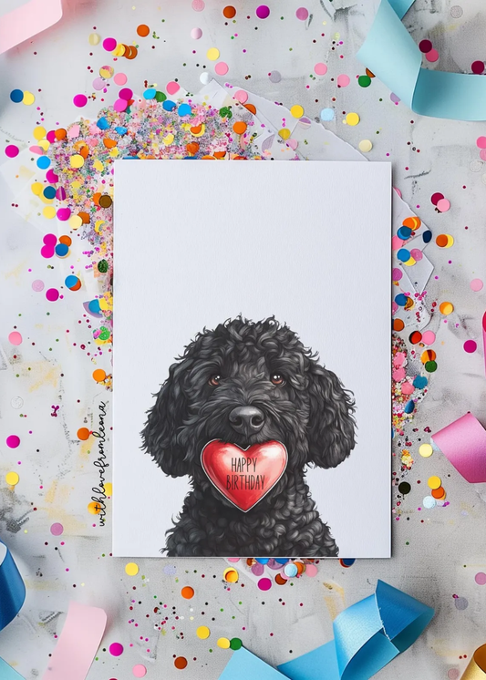Golden Doodle Birthday With Love Card