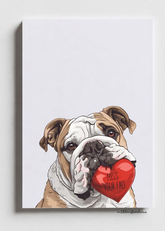 Bulldog With Love Card