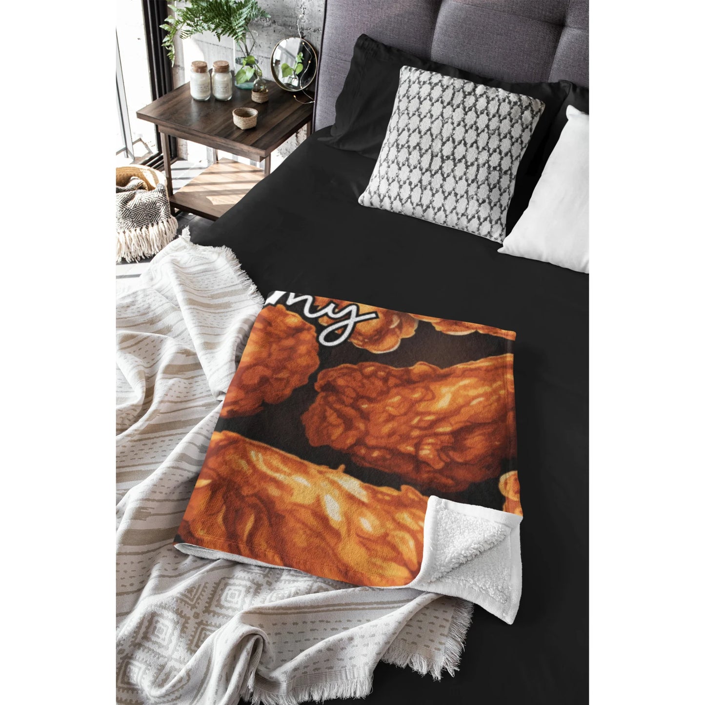 Personalized Chicken Wings Blanket | Custom Name Gift for Chicken Wings Lovers