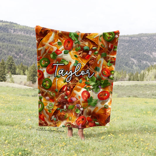 Personalized Enchiladas Blanket | Custom Name Gift for Enchiladas Lovers