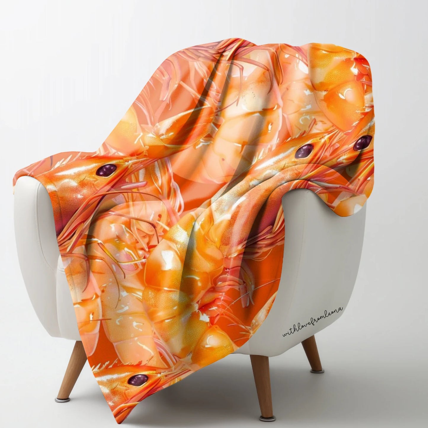 Personalized Shrimp Blanket | Custom Name Gift for Shrimp Lovers