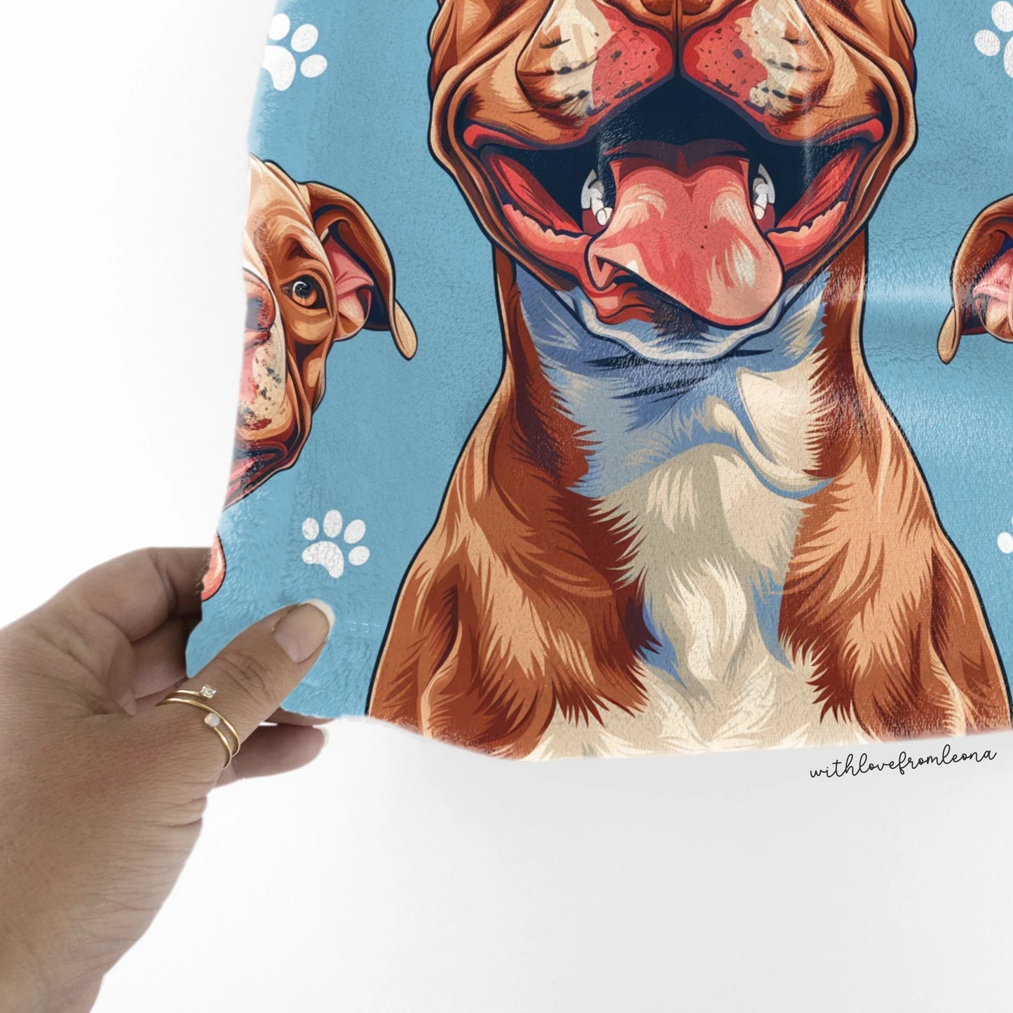Personalized Pitbull Blanket | Custom Name Gift for Pitbull Lovers