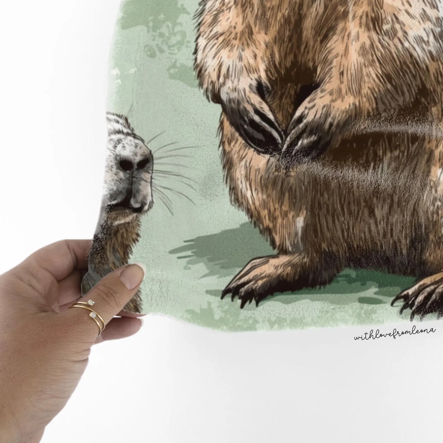 Personalized Groundhog Blanket | Custom Name Gift for Groundhog Lovers