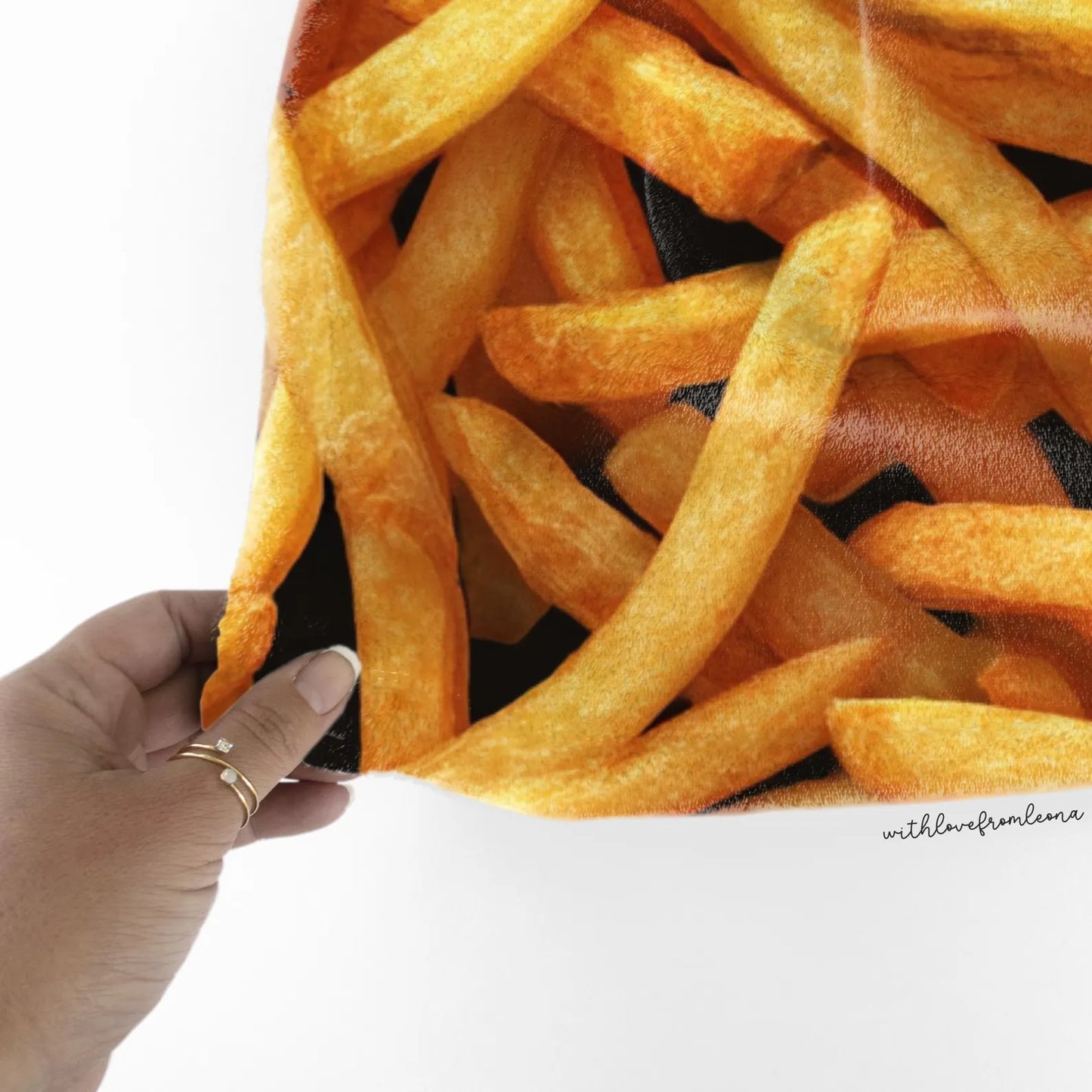 Personalized French Fries Blanket | Custom Name Gift for French Fries Lovers