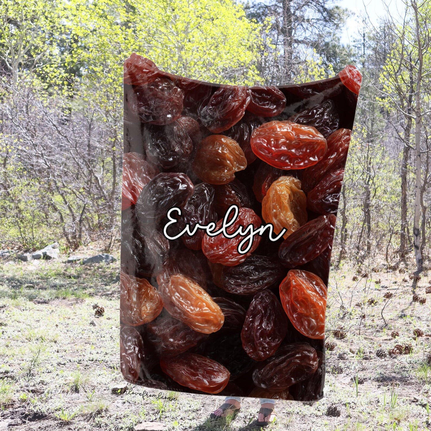 Personalized Raisins Blanket | Custom Name Gift for Raisins Lovers