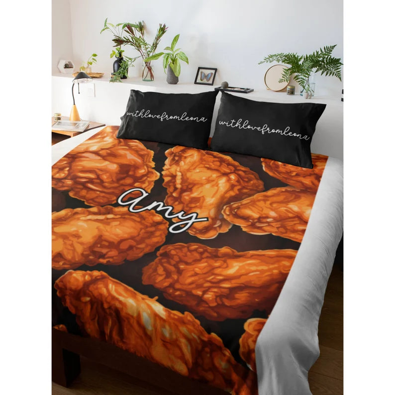 Personalized Chicken Wings Blanket | Custom Name Gift for Chicken Wings Lovers