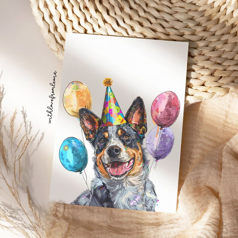 Australian Cattle Dog Birthday Card