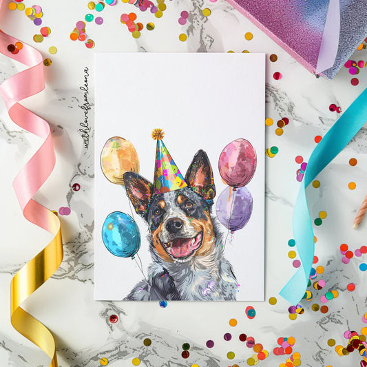 Australian Cattle Dog Birthday Card
