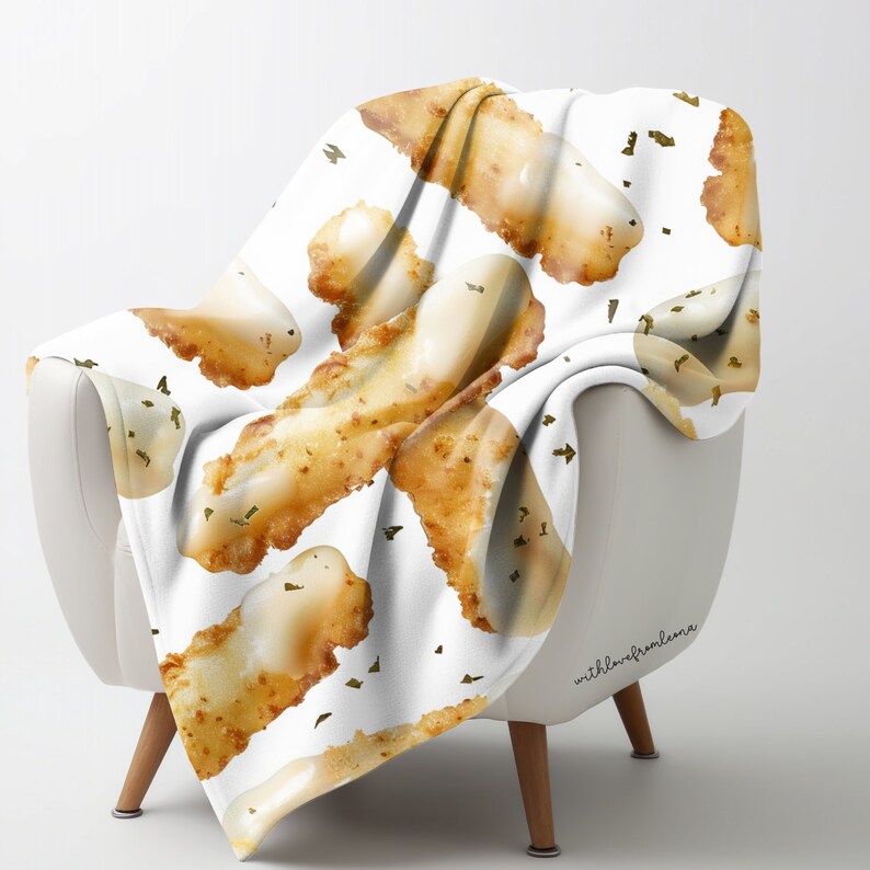 Personalized Mozzarella Sticks Blanket | Custom Name Gift for Mozzarella Stick Lovers