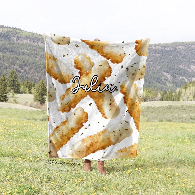 Personalized Mozzarella Sticks Blanket | Custom Name Gift for Mozzarella Stick Lovers