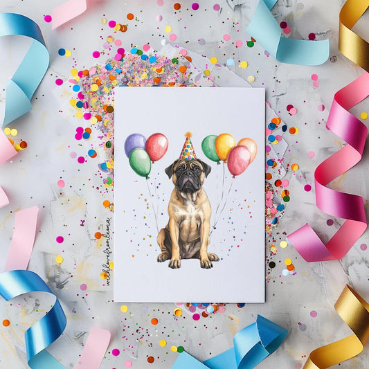 Bullmastiff Birthday Card