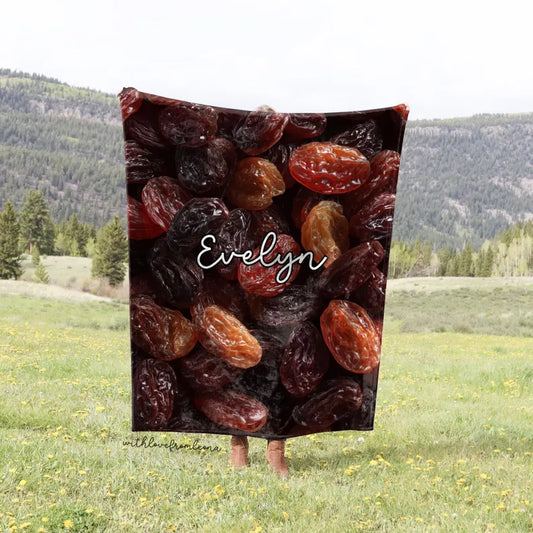 Personalized Raisins Blanket | Custom Name Gift for Raisins Lovers