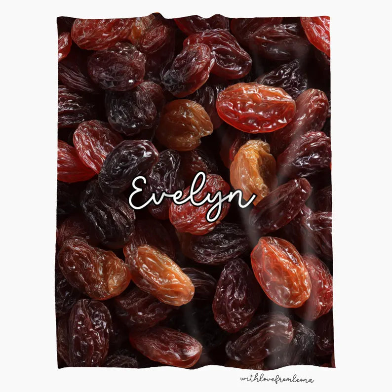 Personalized Raisins Blanket | Custom Name Gift for Raisins Lovers